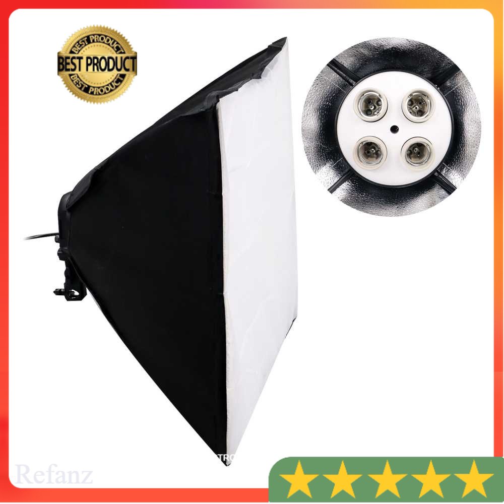 TaffSTUDIO Payung Softbox Reflektor 50x70cm E27 Four Lamp Socket KS65