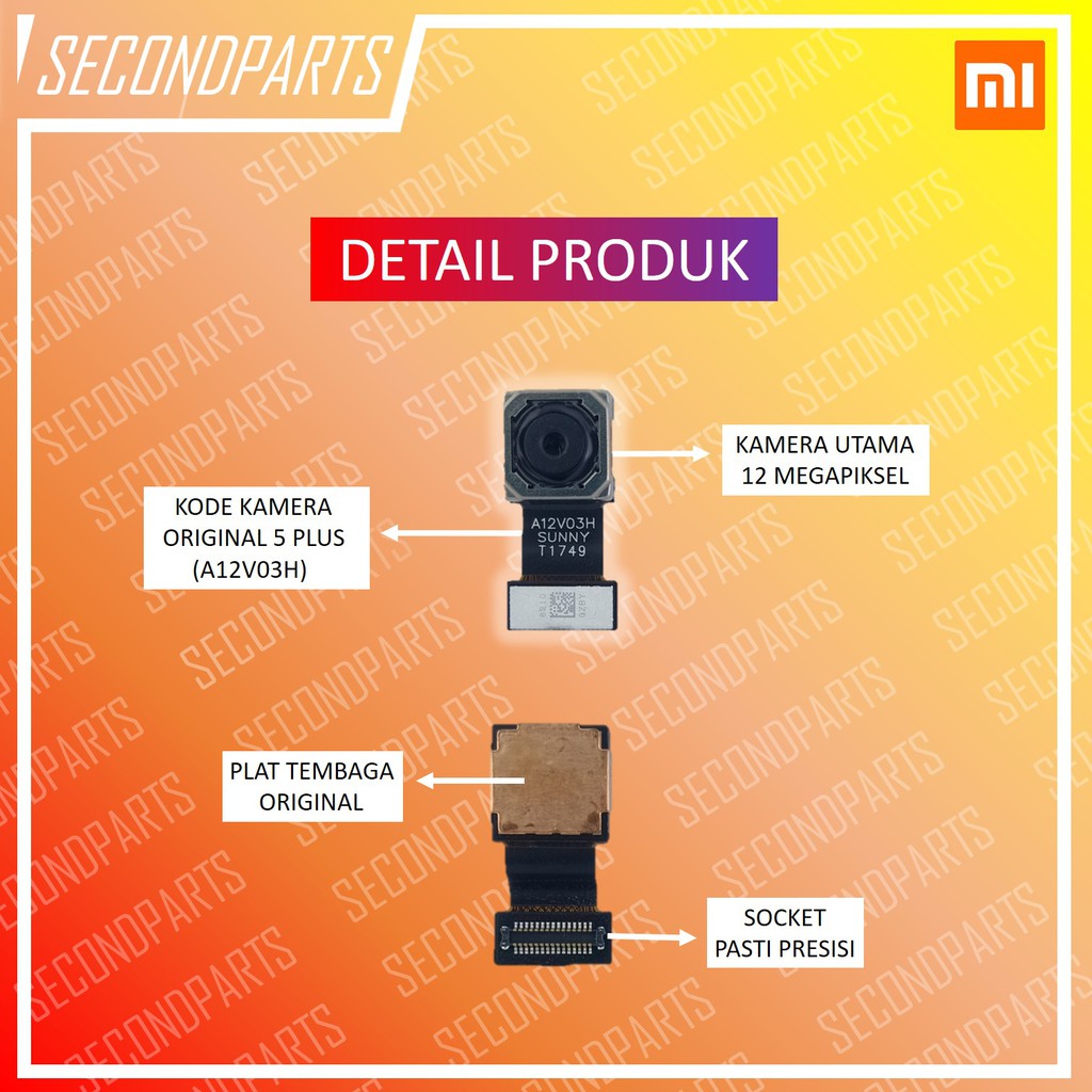 KAMERA BELAKANG XIAOMI REDMI 5 PLUS ORIGINAL COPOTAN