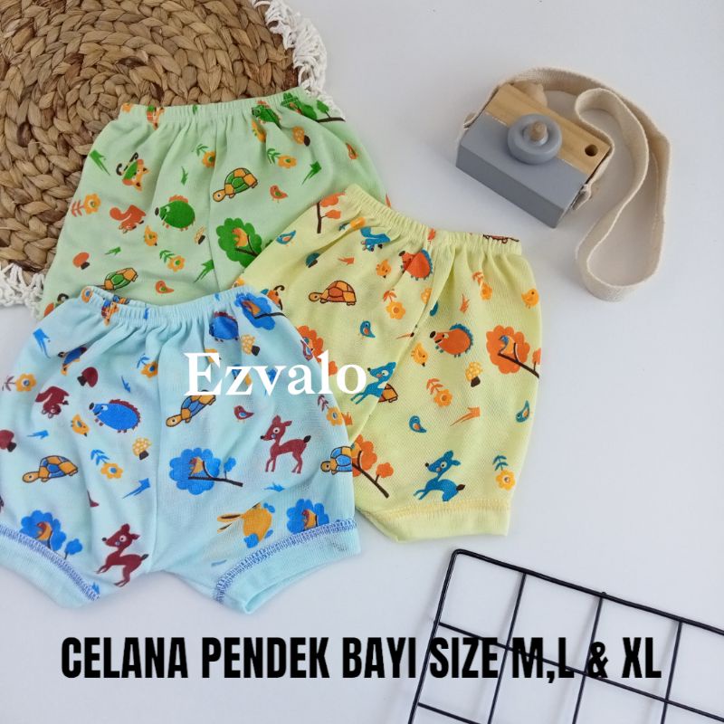 celana pendek bayi 0-2 tahun /3pcs