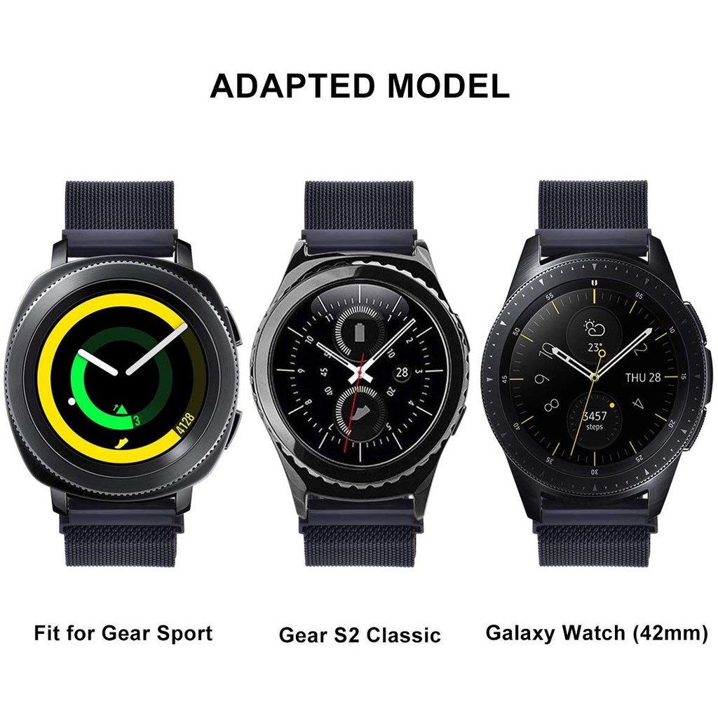 Tali Jam Milanese Strap Watchband Stainless 22mm Samsung Gear S3 Huawei Watch GT Huawei Watch 2 Classic Amazfit Stratos Amazfit Pace Moto 360 2nd Gen 46mm Pebble Classic