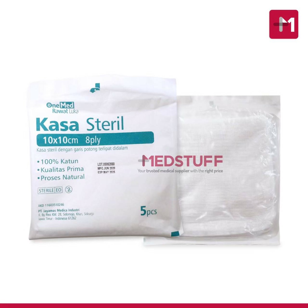 Kasa Steril 1085 10cm x 10cm 8ply isi 5pcs Onemed