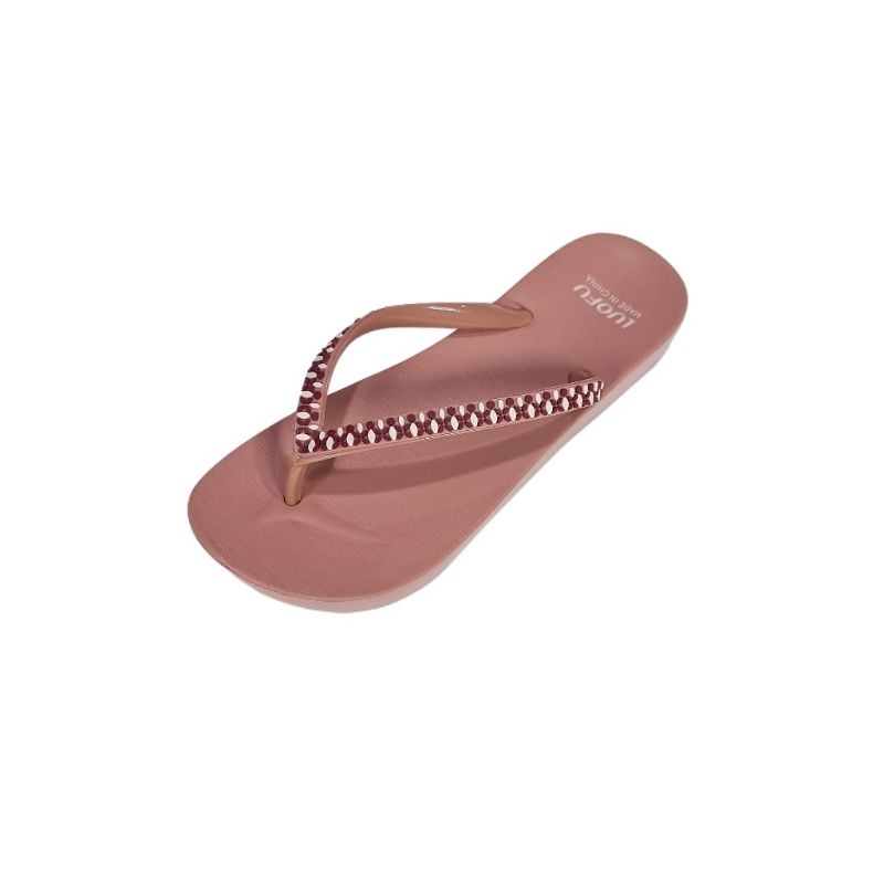 Sandal jepit wanita luofu E7140-E45 import sandal karet wanita kekinian nyaman dan empuk sendal jepit motif karet perempuan terbaru