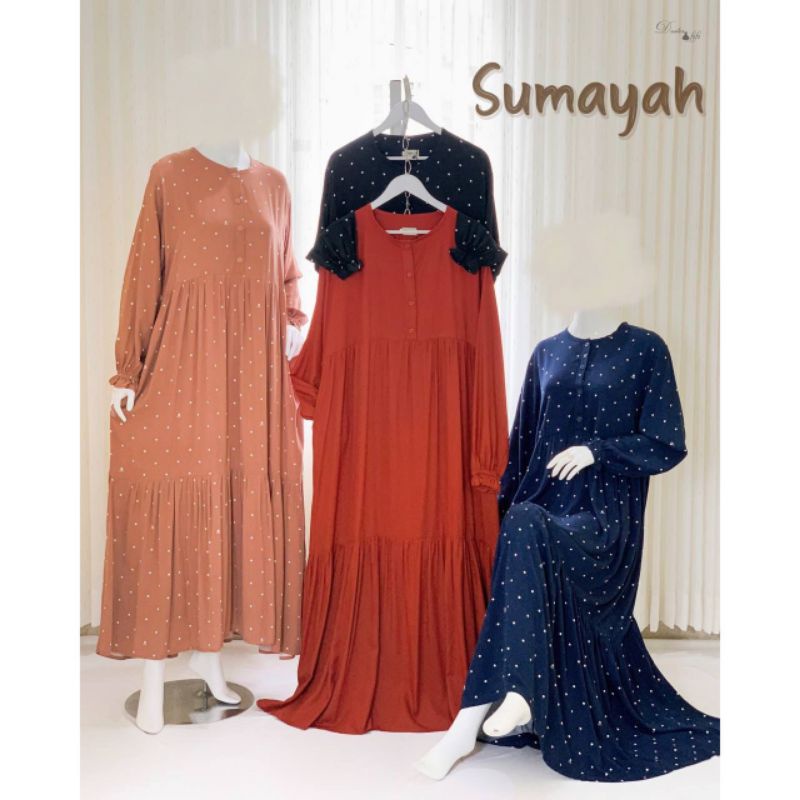Gamis Sumayyah Gamis Polkadot Gamis Rayon Twill
