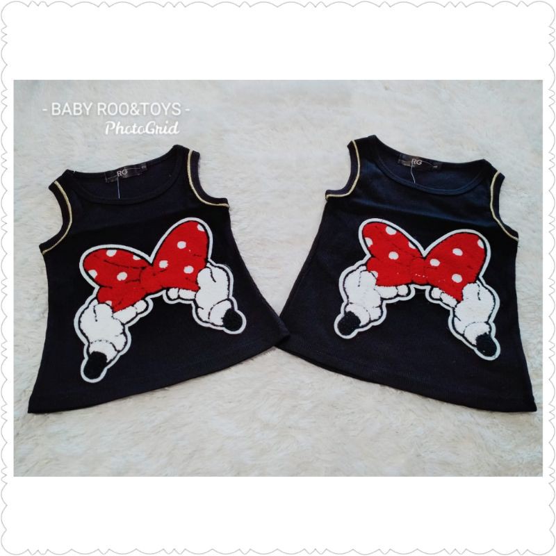 Tanktop Hitam Pita Minnie