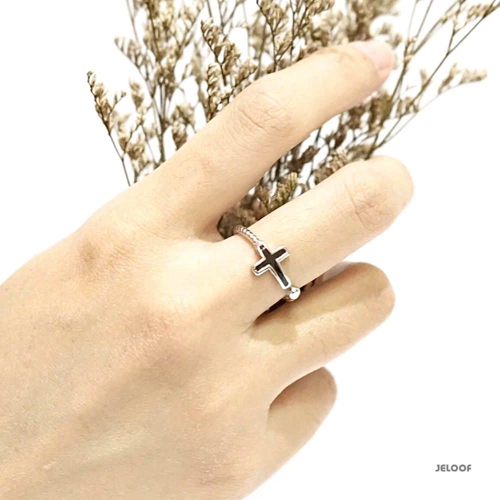 Jeloof Cincin Phoebe | Adjustable Size Ukuran Dapat Diatur | Cincin Silver Cincin Unisex Cincin Kasual