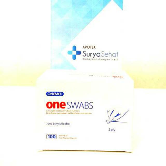 Onemed Alcohol Swabs 2 ply- Alkohol Swab Kapas Alkohol Box isi 100 pcs