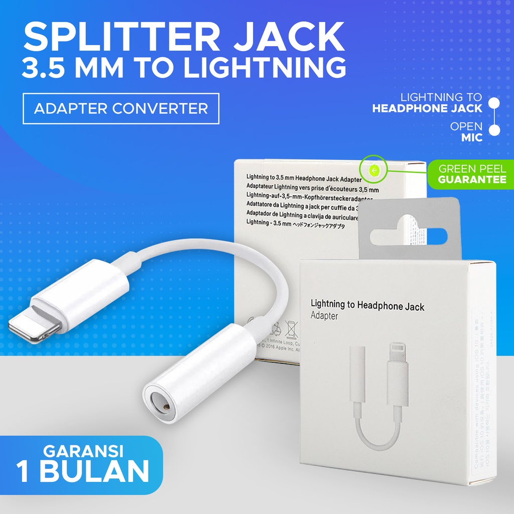 Jual Connector converter lightning to Jack 3.5mm Original Shopee Indonesia