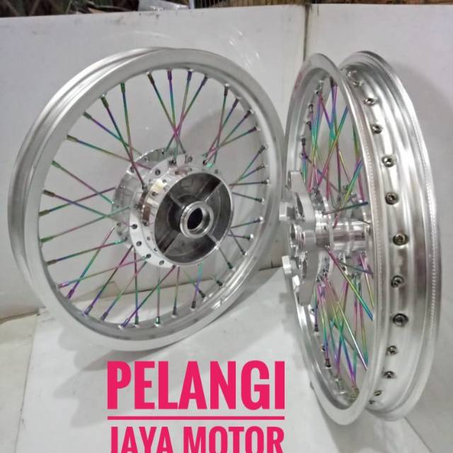 Pelek Velg Rossi Jari Ruji Motor Cb150New - Cb150R Old - Paket Velg  Tromol Jari  Komplit Free Rakit