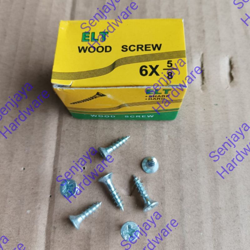 Skrup sekrup sekerup kayu putih wood screw