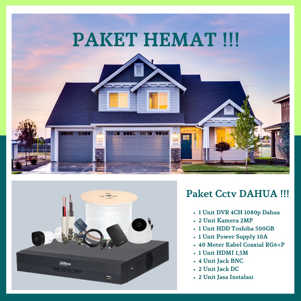 PAKET HEMAT CCTV 2 KAMERA 