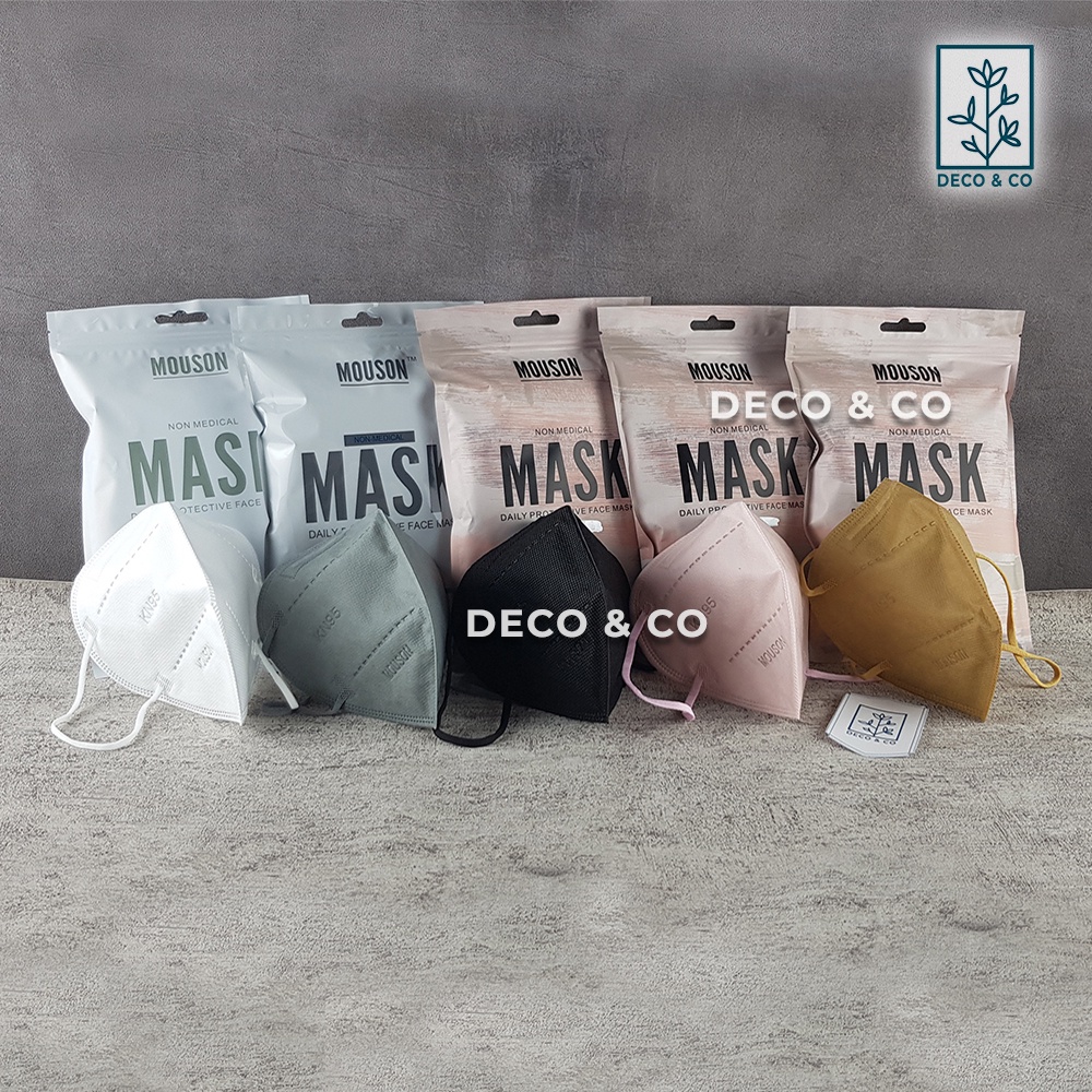 Masker KN95 Mouson 5Ply 5D Protection Mask Sachet isi 10Pcs