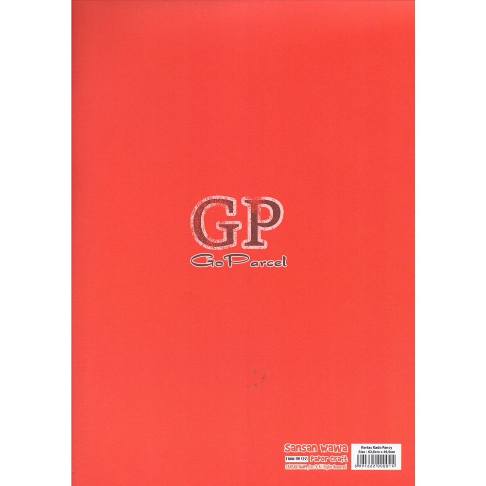 ( 5 Lembar ) POLOS SANWA - KERTAS KADO RED PINK SERIES - GIFT WRAP PAPER SANSAN WAWA DARK RED / MAROON / SOFT PINK