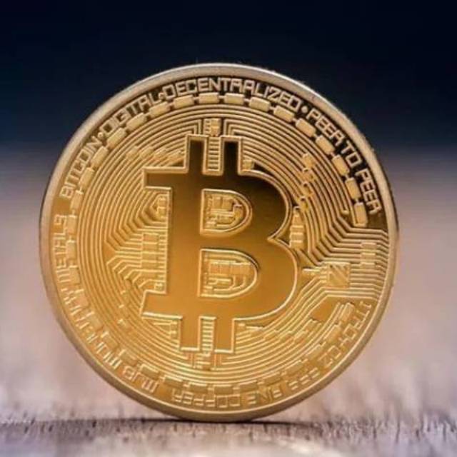 Coin Koin fisik BTC Bitcoin gold plate pajangan koleksi souvenir gift pecinta Bitcoin litecoin