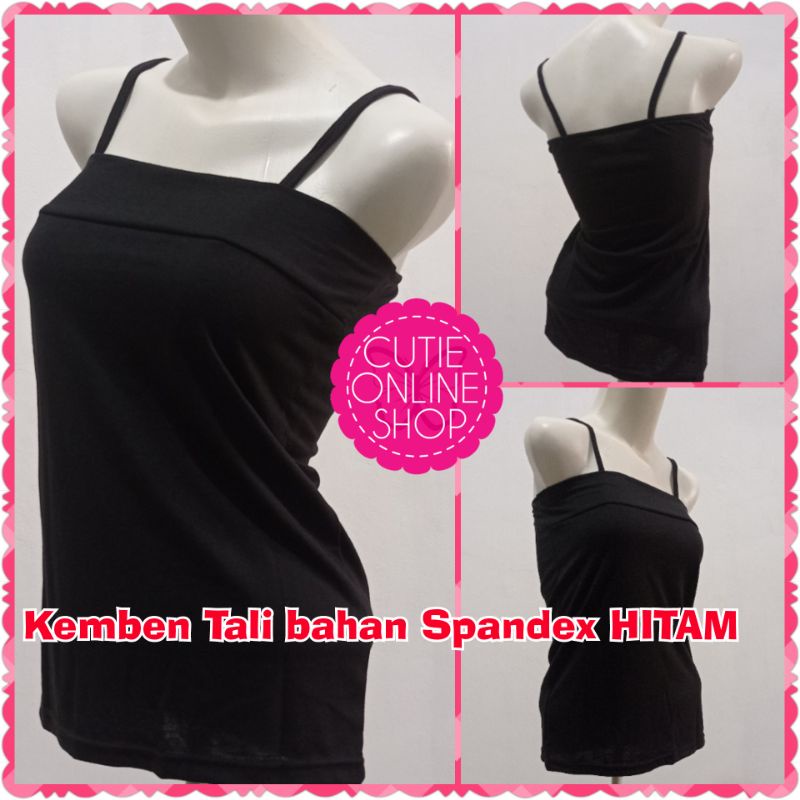 Kemben Tali bahan Spandex HITAM | Tank Top Tengtop Kemben Inner Wanita Daleman Cewek Lentur Nyaman