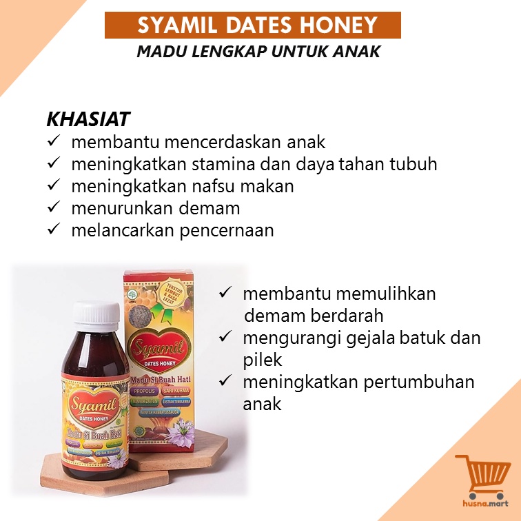 Madu Anak Syamil Kids Dates Honey -  Madu Lengkap Si Buah Hati isi 125ml