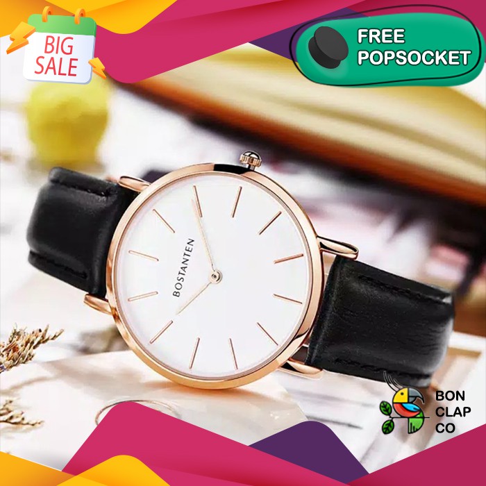 Jam Tangan Pria Wanita Couple Casio Kulit Original - Bostanten