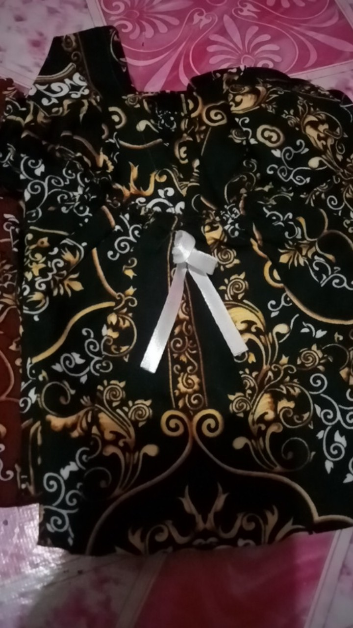 Setelan Batik Anak Rayon / Babydoll Baju Tidur Anak Perempuan Murah Grosir Set Perca Klw