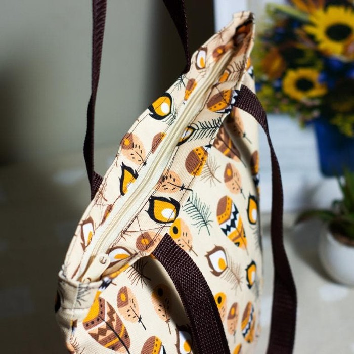 TOTE BAG WANITA TOTEBAG PRIA CANVAS MOTIF GOOD QUALITY WITH RESLETING KODE - 045