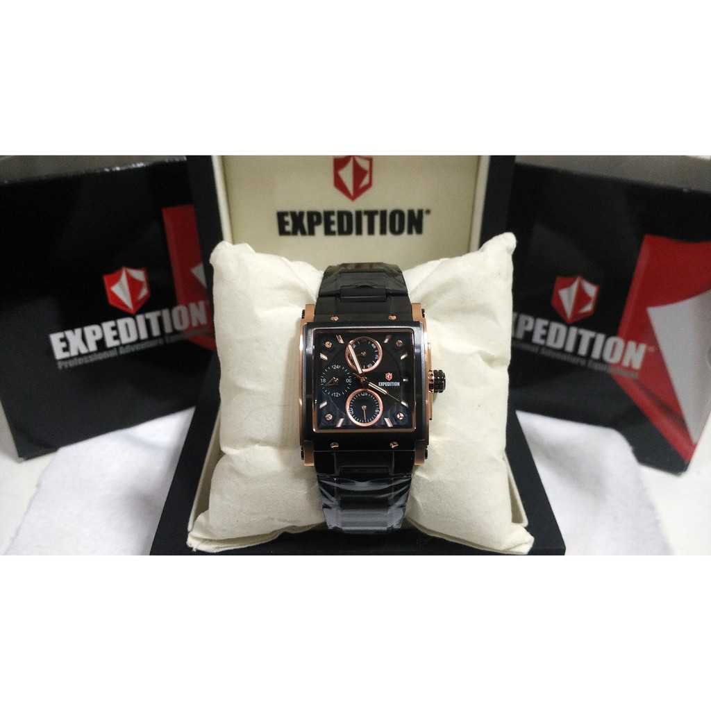 Expedition E6731 Rose Gold Black for Ladies Original