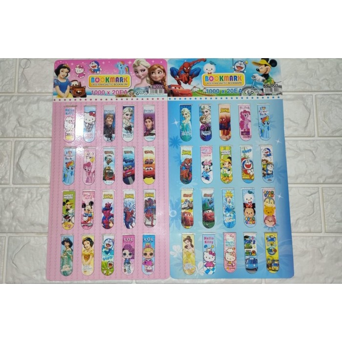 

Produk Unggulan Pembatas Buku Magnet / Magnetic Bookmark Karakter Kartun Isi 20 Termur Promo