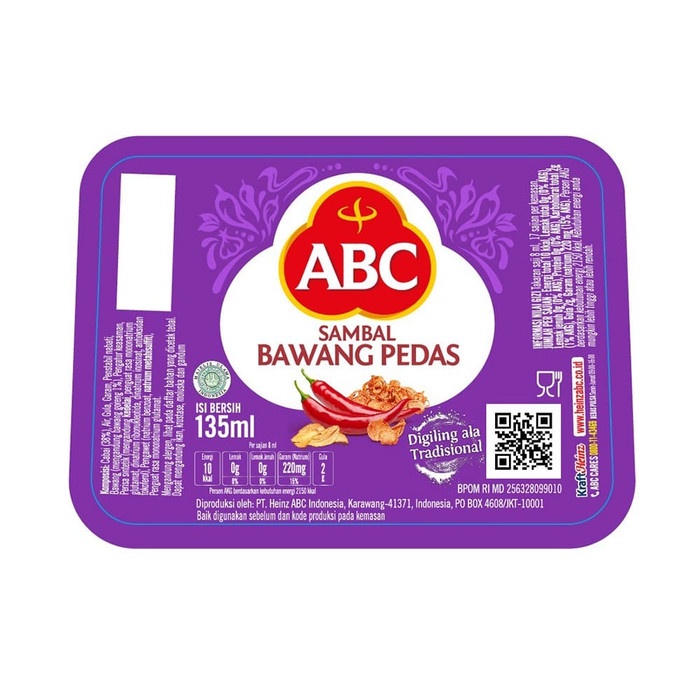 

vd2011c Abc Sambal Bawang Pedas 135 Ml Fsfs201