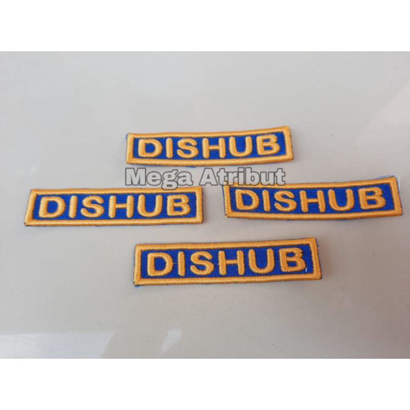 brivet/pin tulisan dishub bordir timbul