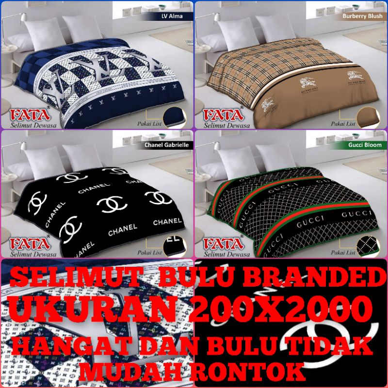 Selimut FATA ® - SELIMUT BULU EDISI BRANDED FATA UKURAN 200X200 JUMBO