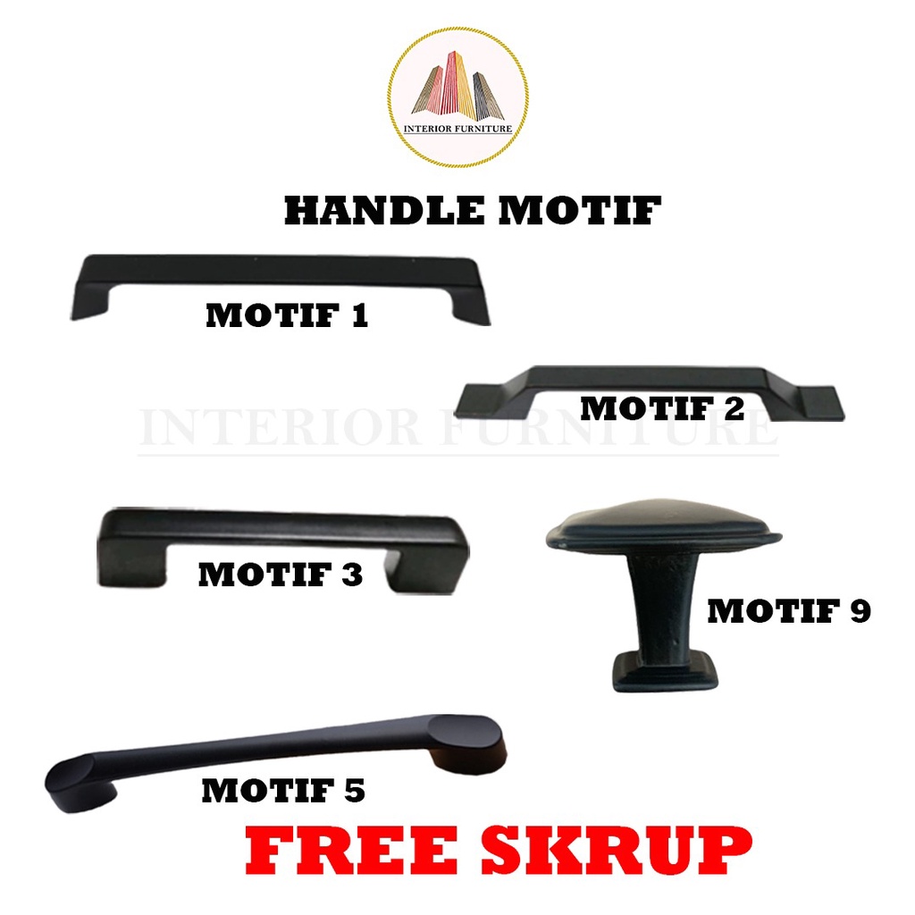 Tarikan Handel Hitam / HItam Handle Laci Pintu Lemari Minimalis Gagang Pull Bar Lemari Dapur Kitchen