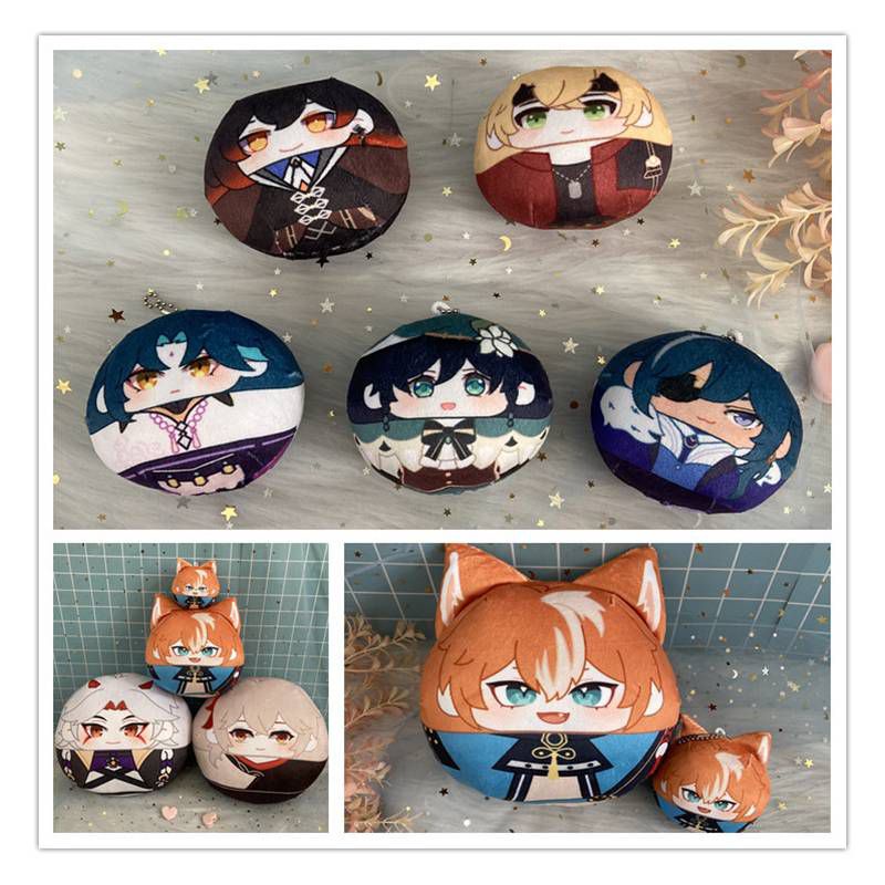 16Styles Cute Genshin Impact Doll Bag Pendant Hutao Yae Miko Kazuha Itto Ganyu Plush Toy Home Decor Game Plushie Cos Props