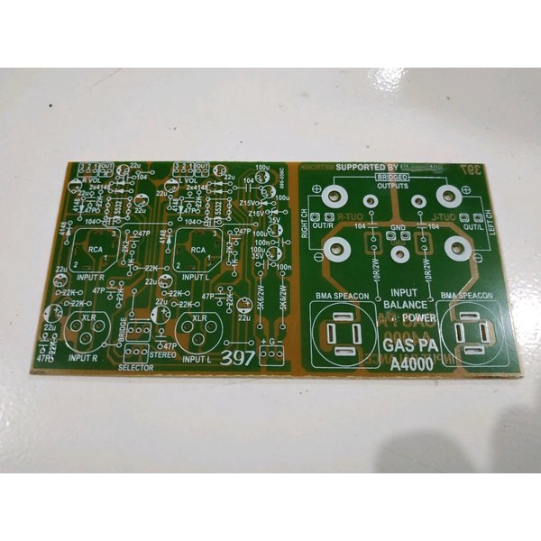 PCB Panel Belakang Box Power Amplifier GAS A4000