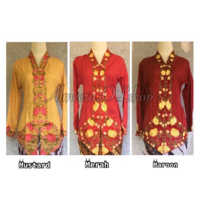 kebaya encim / kebaya bordir warna ukuran M dan L