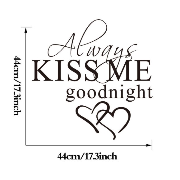 stiker always kiss me / stiker dinding / wallstiker - AA