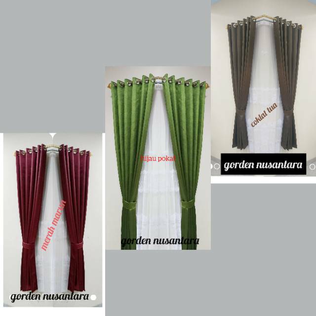 Tirai / Gorden / Hordeng BO abstrak Hijau Avocado