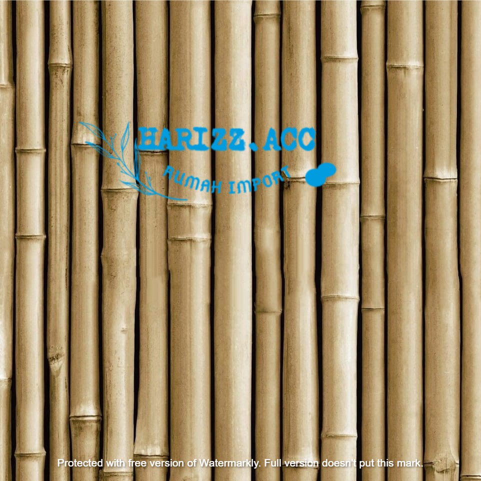 Wallpaper stiker dinding motif bambu polos