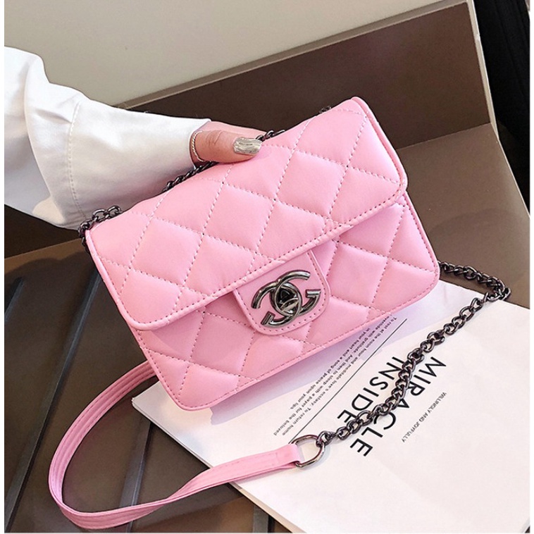 AURORA Tas Selempang Bahu Kunci Bordir Elegan Slingbag Handbag Wanita Remaja Cute Korean Style By Chikoisme NR