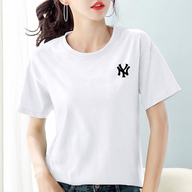 Kaos wanita Kaos katun wanita Baju wanita tumblr kaos logo NY wanita