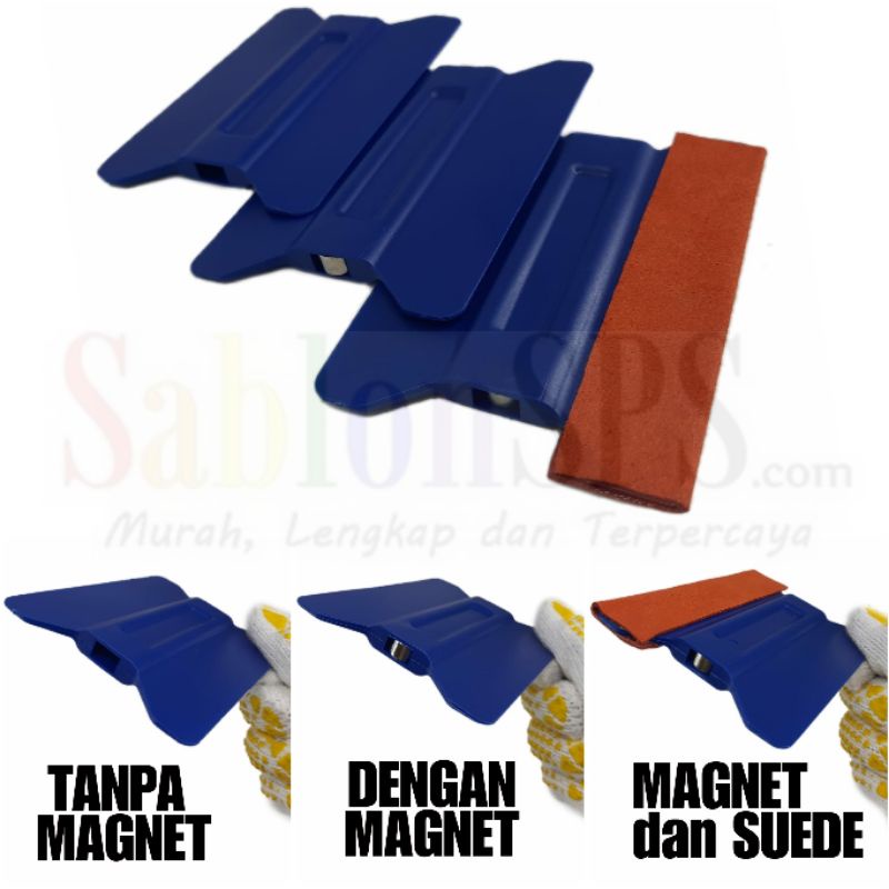 SCRAPPER KAPE SOFT MAGNET SUEDE ALAT PASANG STIKER