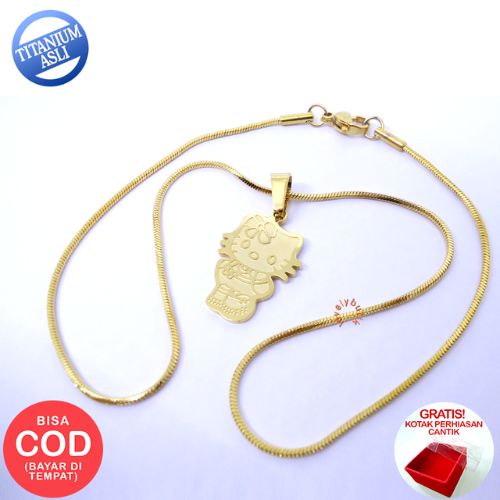 Lovelybutik - Kalung Anak Perempuan Titanium Anti Karat Cutie Kalung Anak Cewek Lucu Titanium Gratis Hadiah KOTAK PERHIASAN