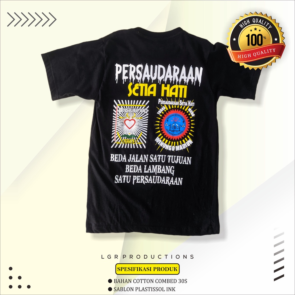 Jual KAOS SETIA HATI PSHT DAN PSHW BEDA LAMBANG SATU PERSAUDARAAN KAOS ...