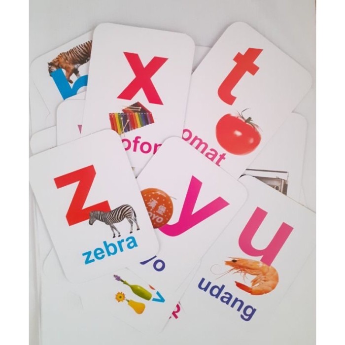 TokoPapin Flash card abc huruf abjad angka hijaiyah alphabet Kartu edukasi belajar anak bayi balita berkualitas