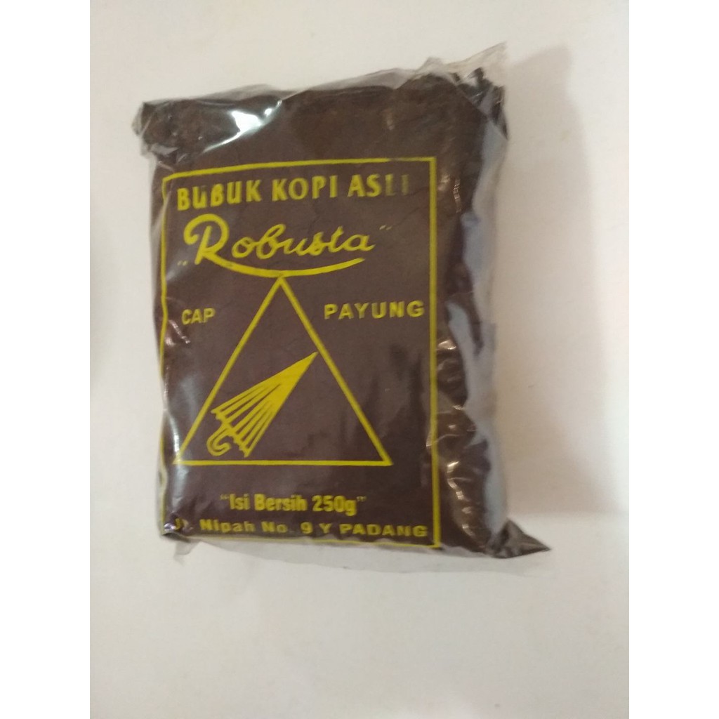 

Kopi Bubuk Robusta Cap Payung 250 gram - Asli Padang