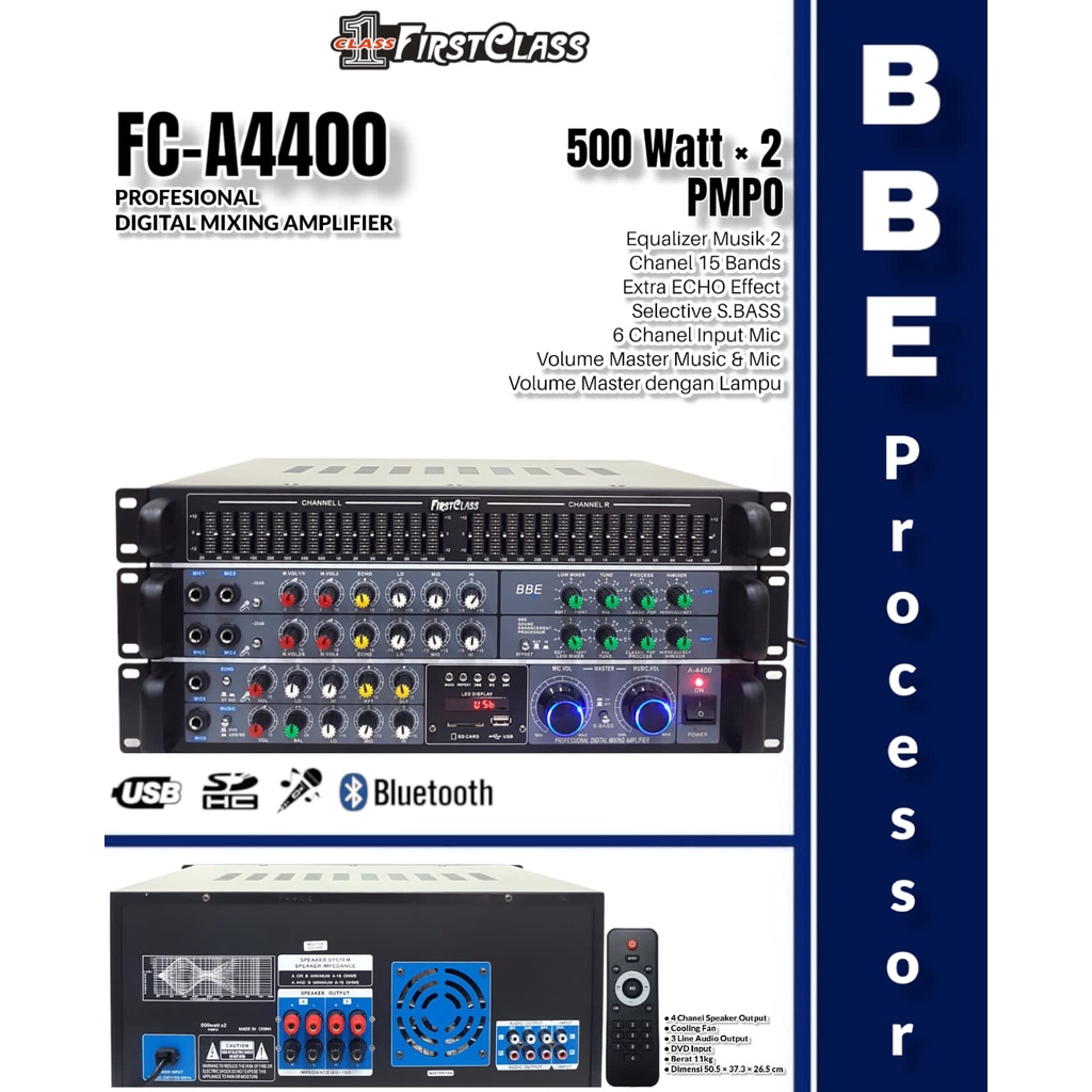 amplifier firstclass fc a4400 bbe processor