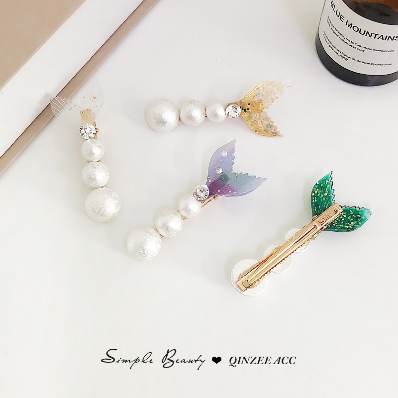 [ACKER] Magic Charming Mermaid Pearl Hairclips Aksesori Jepit Rambut