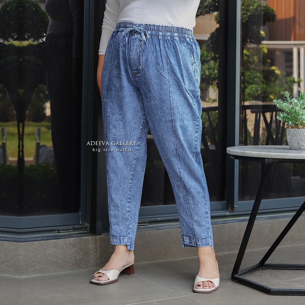 ADEEVA Kyoto Pants Jumbo Celana Jeans Wanita Jumbo