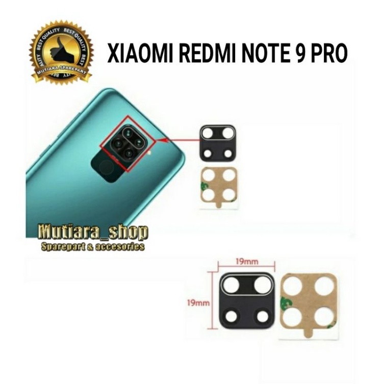 KACA LENSA KAMERA XIAOMI REDMI NOTE 9 PRO ORI