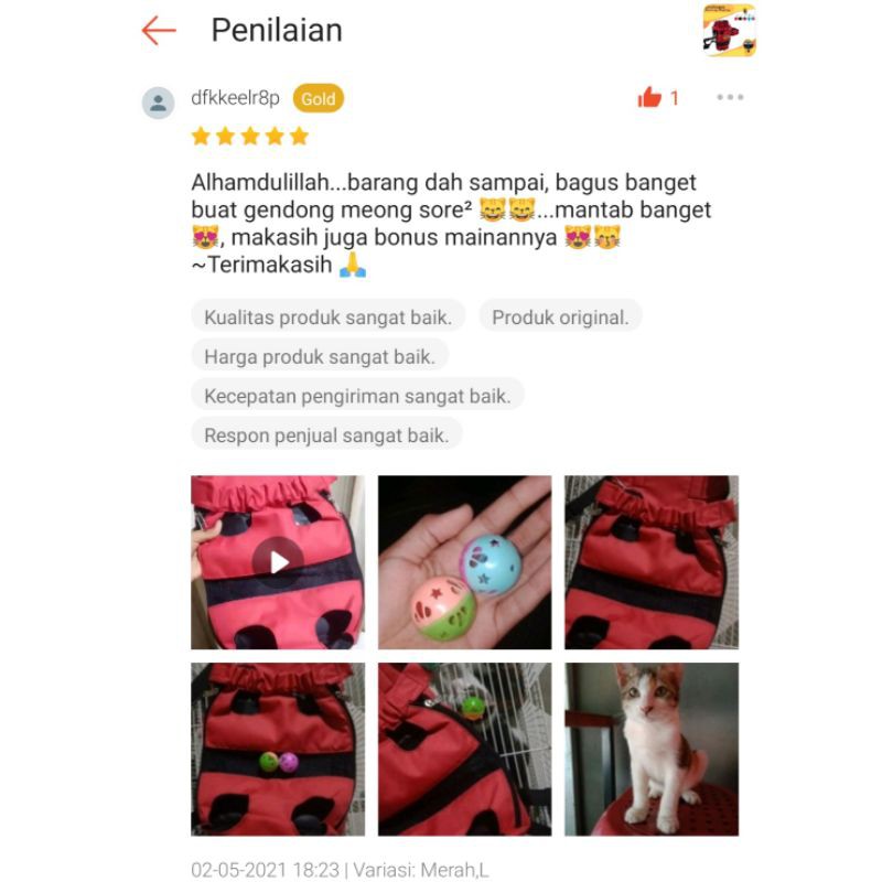 Tas Gendong Kucing Anjing Murah dan Praktis Kualitas Premium Bergaransi dan Nyaman / Perlengkapan Gendongan Kucing Anjing untuk Perjalanan Hewan Peliharaan / Pet Travel Gendongan Kucing Front Back Pack Motif Polos dan Kulit