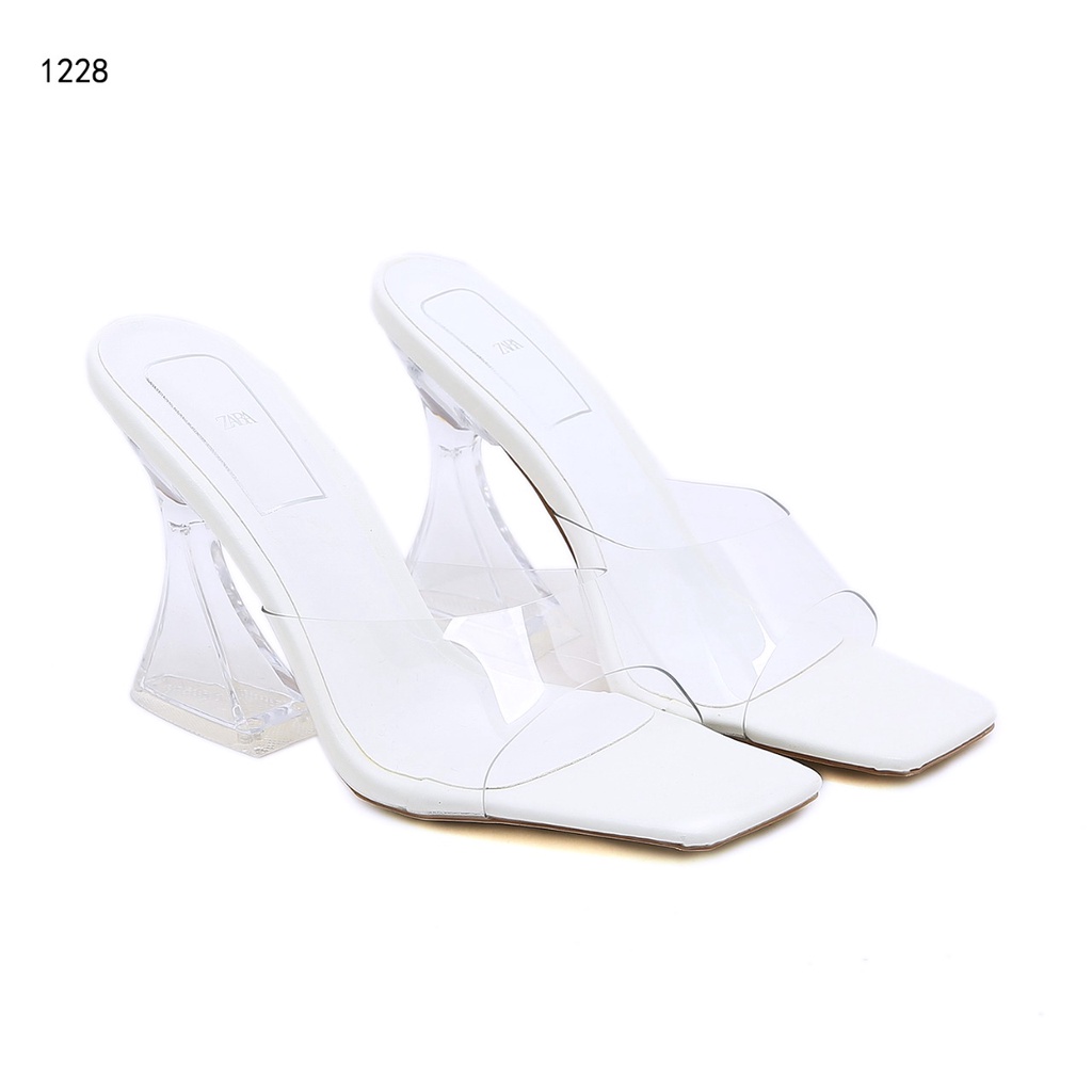 ZR  VINYL HIGH HEEL SANDALS #1228