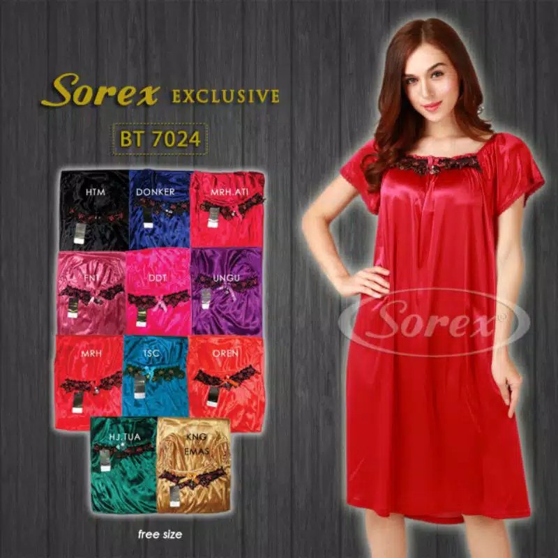 original Baju Tidur Wanita Satin Premium Model Terbaru Sorex Exclusive BT 7024 garansi termurah