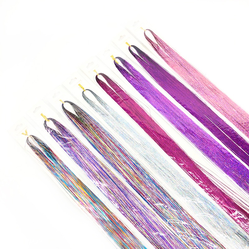 Rambut Palsu Extension Ponytail Bahan Sintetis Aksen Glitter