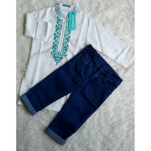 Baju anak muslim |Koko Anak | Baju koko putih | setelan koko anak | Baju koko | Koko putih